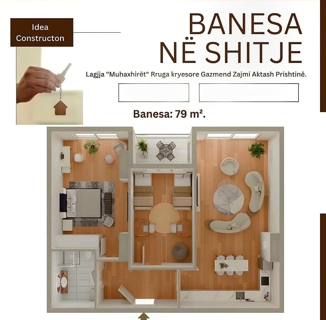 Banesë në SHITJE – 79 m² | Lagjja e