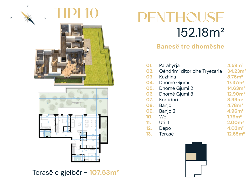 Banesë në SHITJE – 152.18 m² | Dragodan