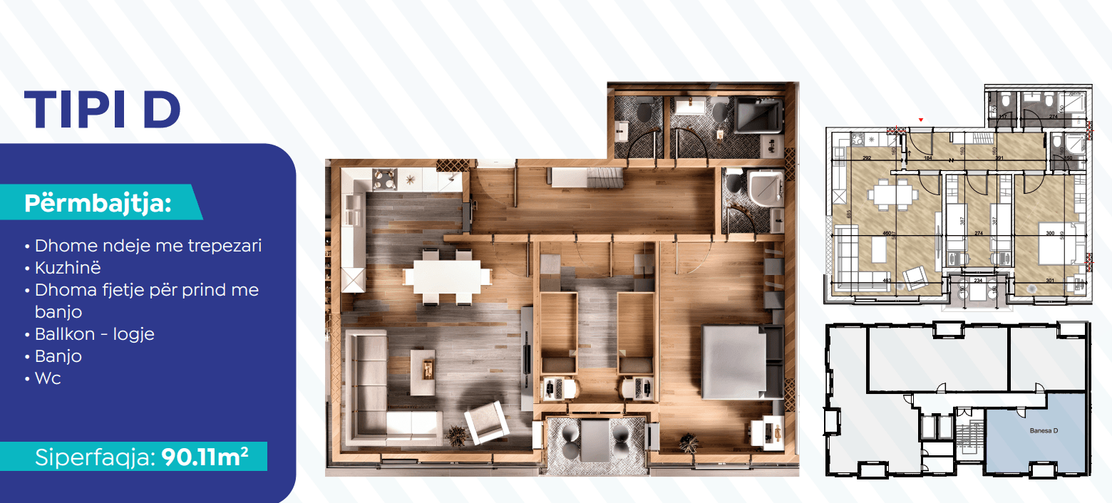 Banesë në SHITJE – 90.11 m² | Emshir,