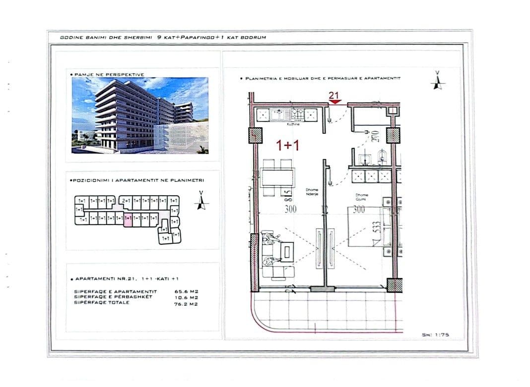 EKSKLUZIVE Banesë në SHITJE – 76 m²