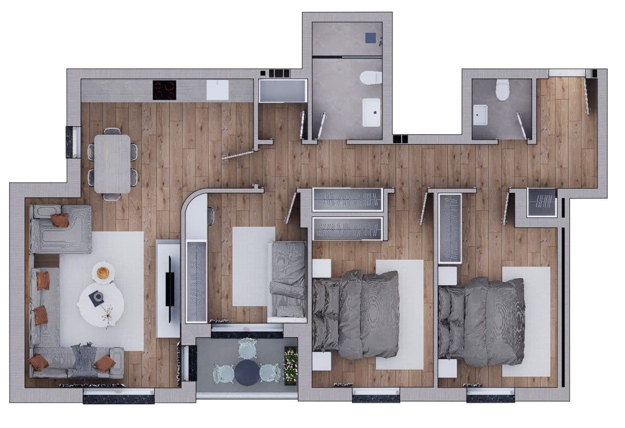 Apartament për SHITJE – 110.52 m² | Rruga “Xheladin Hana”