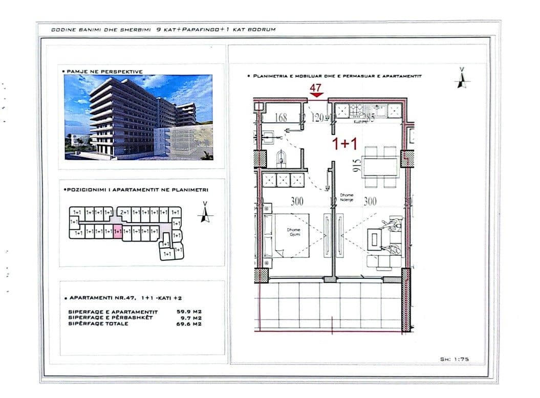 EKSKLUZIVE Banesë në SHITJE – 69 m²