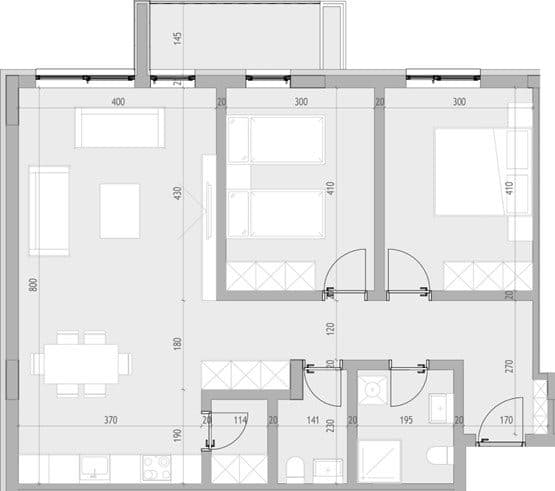 Banesë në SHITJE - 95.2 m² | nga