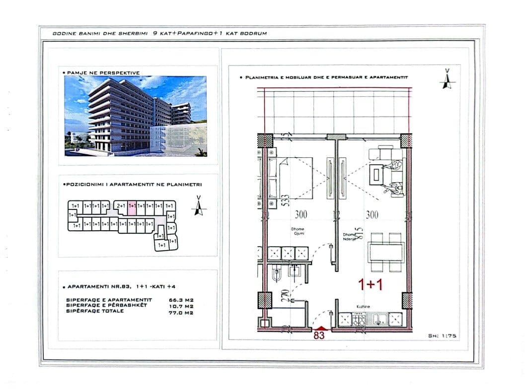 EKSKLUZIVE Banesë në SHITJE – 74 m²