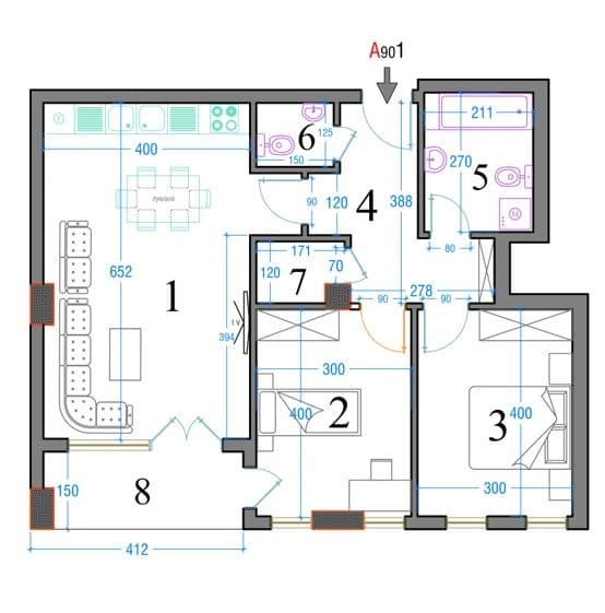 Banesë në SHITJE – 86.90 m² | Veternik 2
