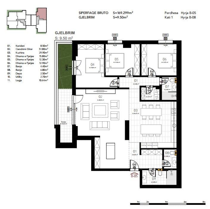 Apartament për SHITJE – 169.299 m² | Prishtina e re, Prime Resido