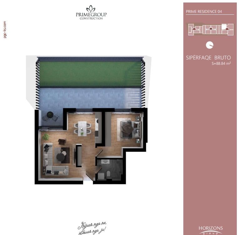 Banesë në SHITJE – 88.84 m² | Prishtina 1