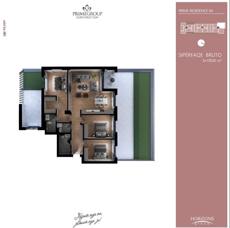Apartament PËR SHITJE – 170.81 m² | Prishtina e Re, Prime Residence