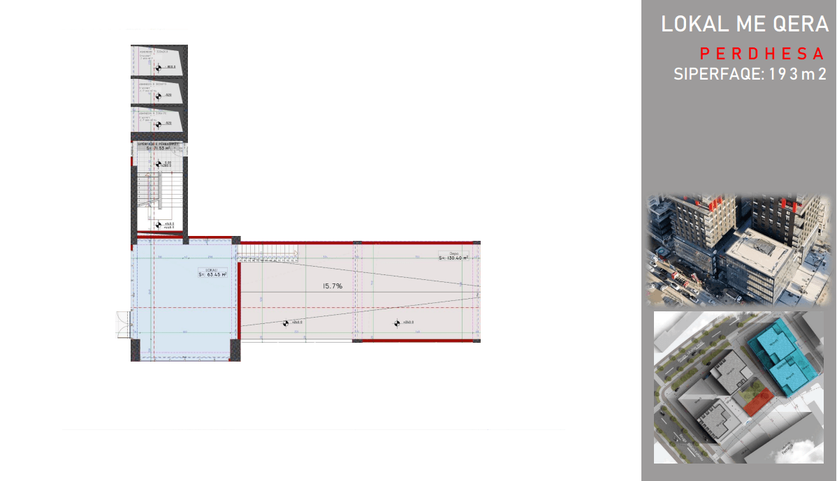 Lokal me QIRA – 193 m² | Prime