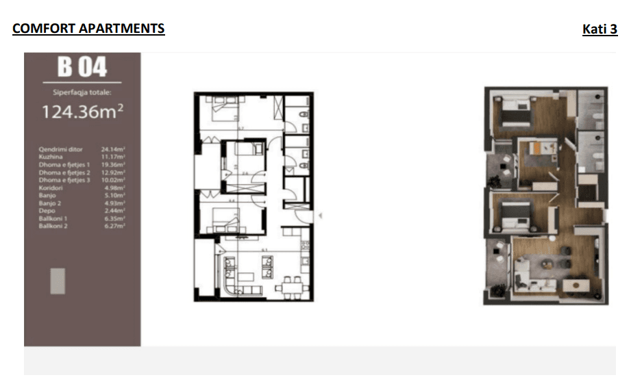 Banesë në SHITJE – 124.36 m² | Emshir,