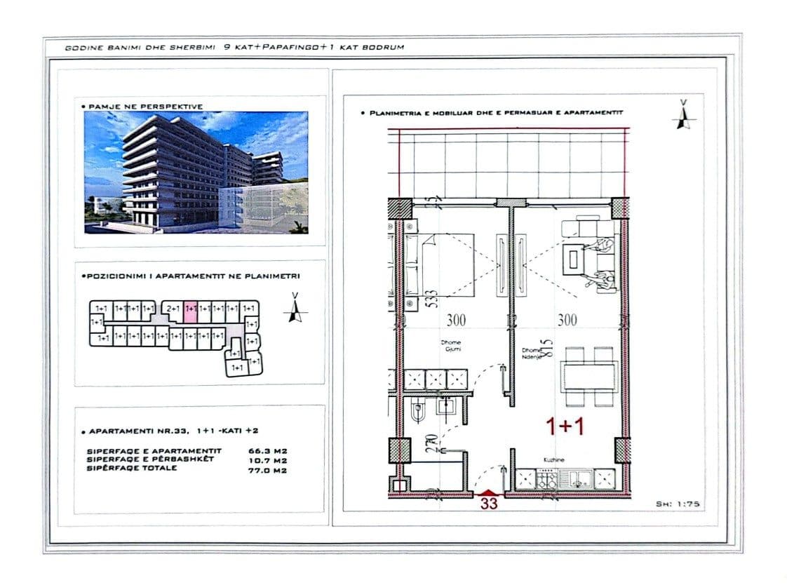 EKSKLUZIVE Banesë në SHITJE – 77 m²