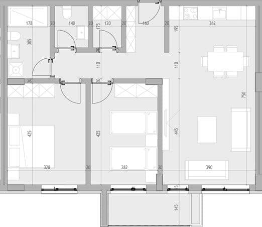 Banesë në SHITJE - 91 m² | nga Butrinti