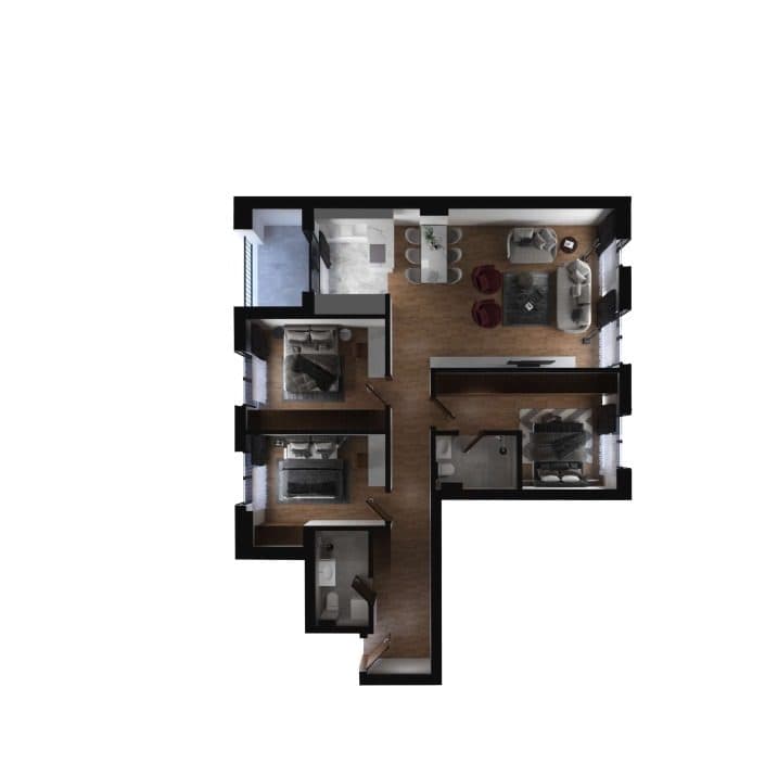 Banesë në SHITJE – 118.78 m² 1
