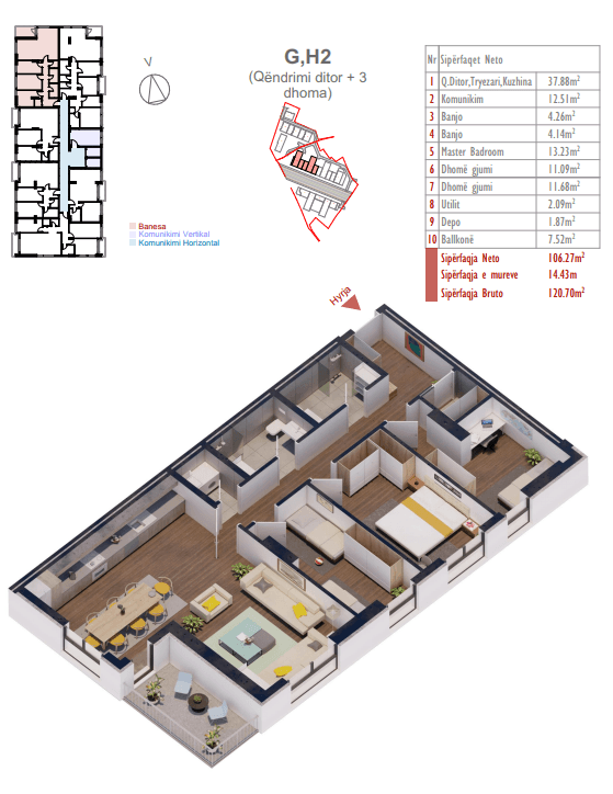 Banesë në SHITJE – 120.70 m²