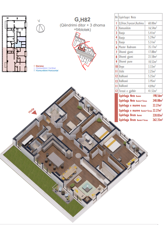 Banesë në SHITJE – 220.82 m² + Tarracë