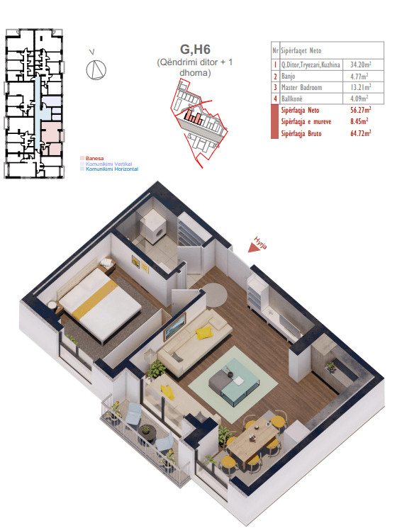 Banesë në SHITJE – 64.74 m² | Kompleksi