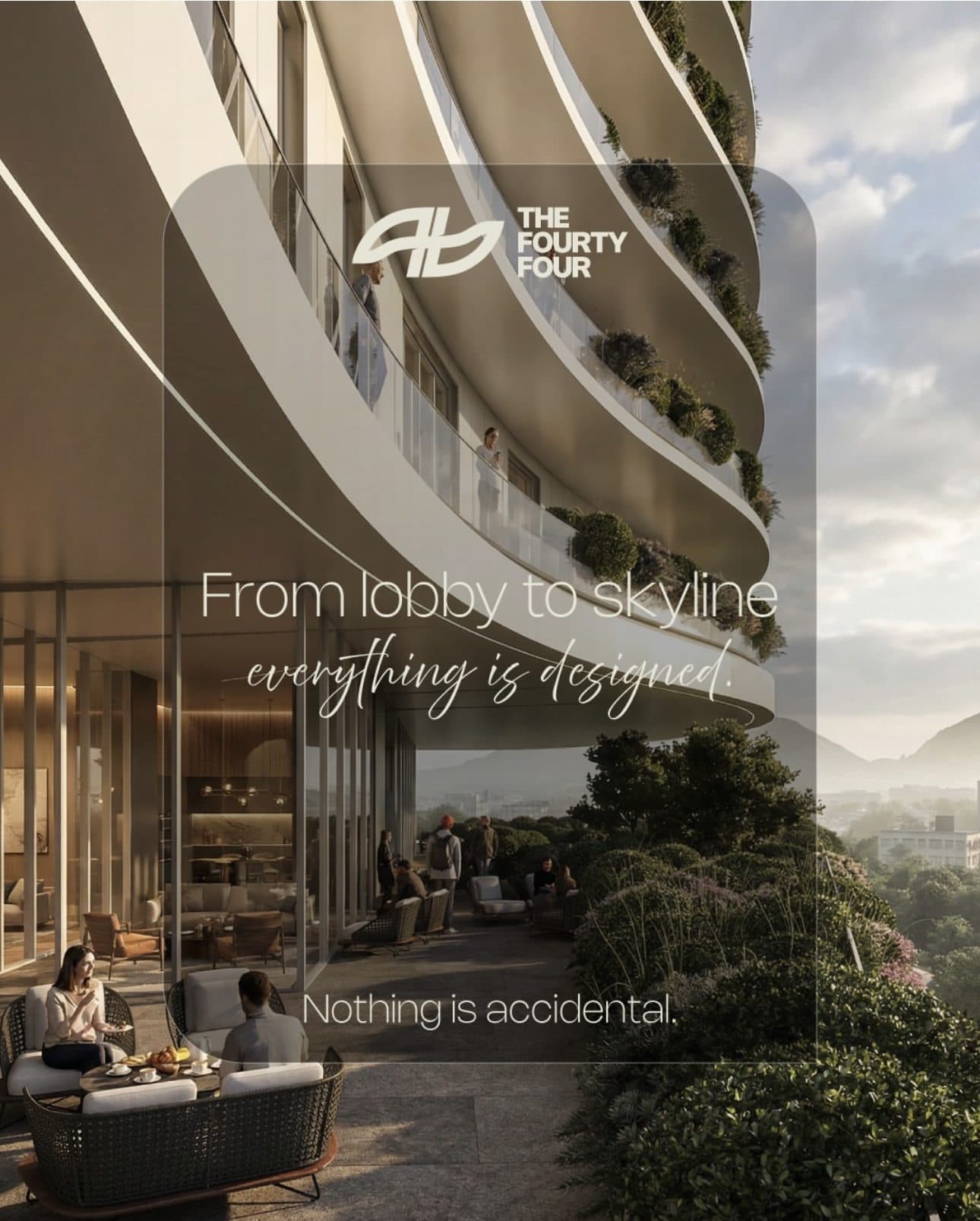 🏢 Shitet Apartament 1+1 në The Forty Four Tower – Orientim Perëndim, Pamje e Hapur, ne Tirane 4