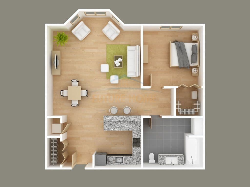 Shitet, Apartament 1+1, Komuna e Parisit, Tirane 1
