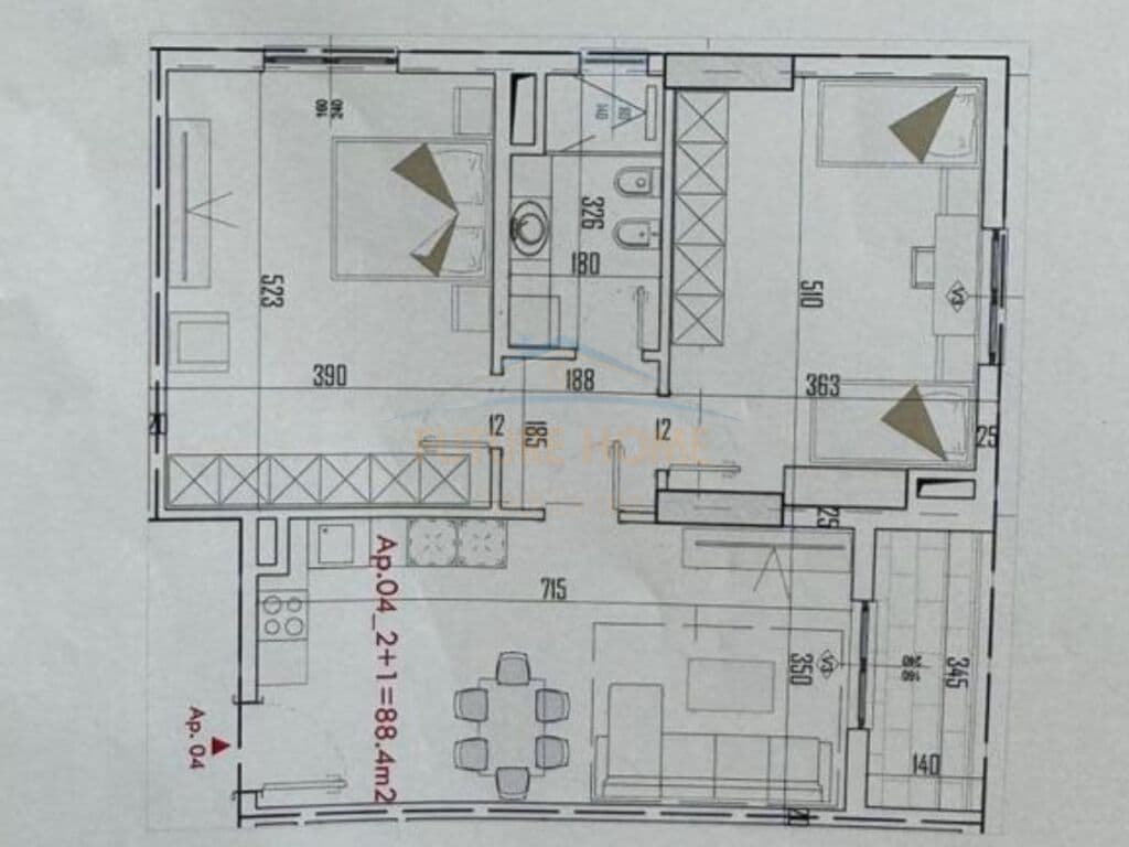 Shitet, Apartament 2+1, Paskuqan, Tirane 2