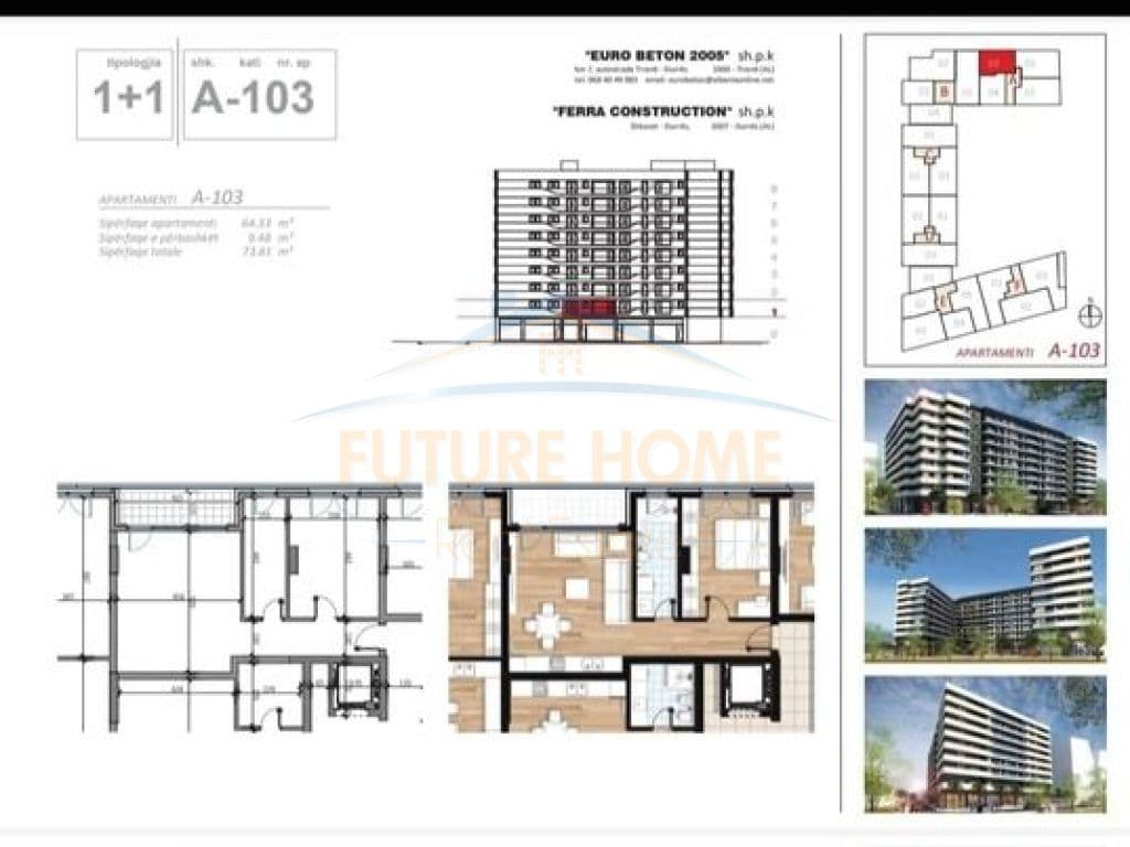 Shitet,Apartament 1+1, Don Bosko 1