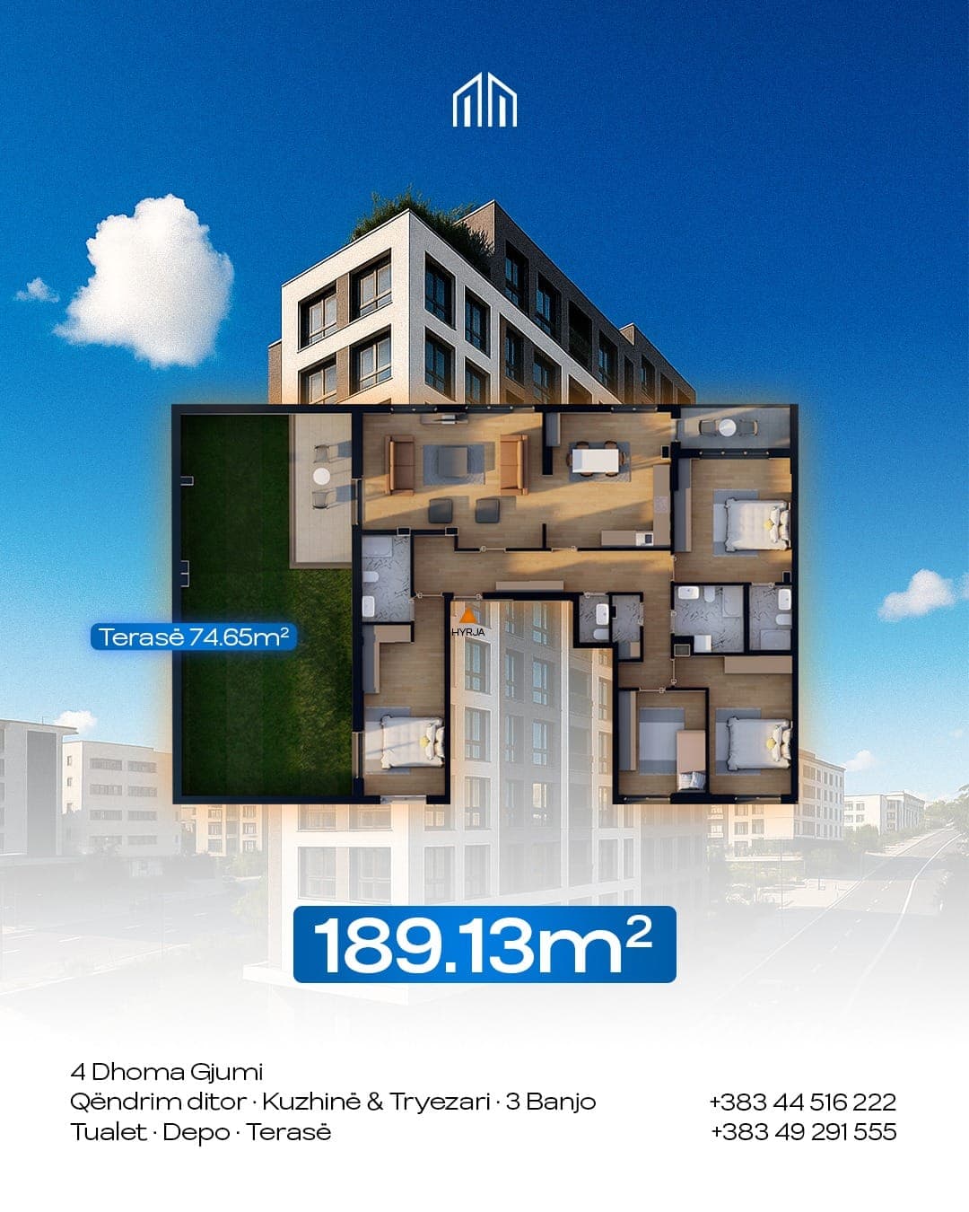 #34 Penthouse 189m2 #PerShitje ne Bregun e Diellit