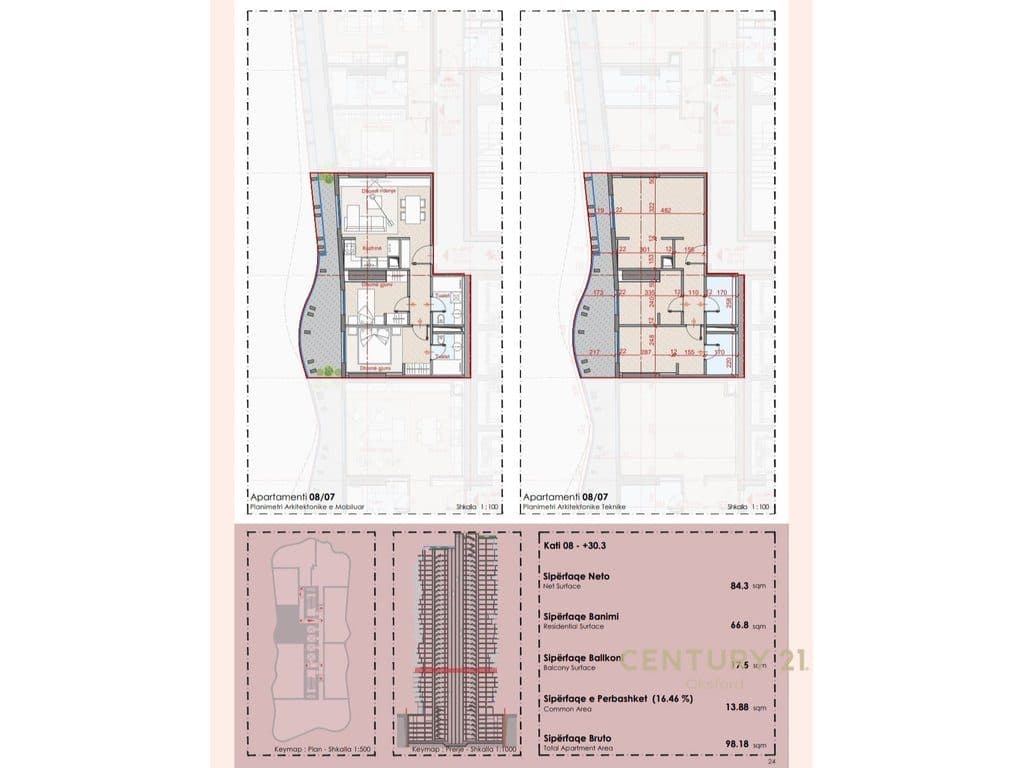 EKSKLUZIVE SHITET APARTAMENT 2+1+2 TEK TOP SEVEN TOWER! 3