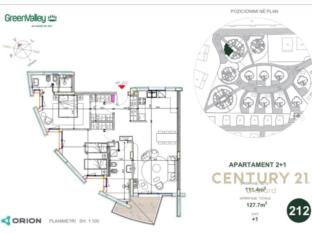 PËR SHITJE APARTAMENT 2+1 NË GREEN VALLEY REZIDENCA TIRANË 3