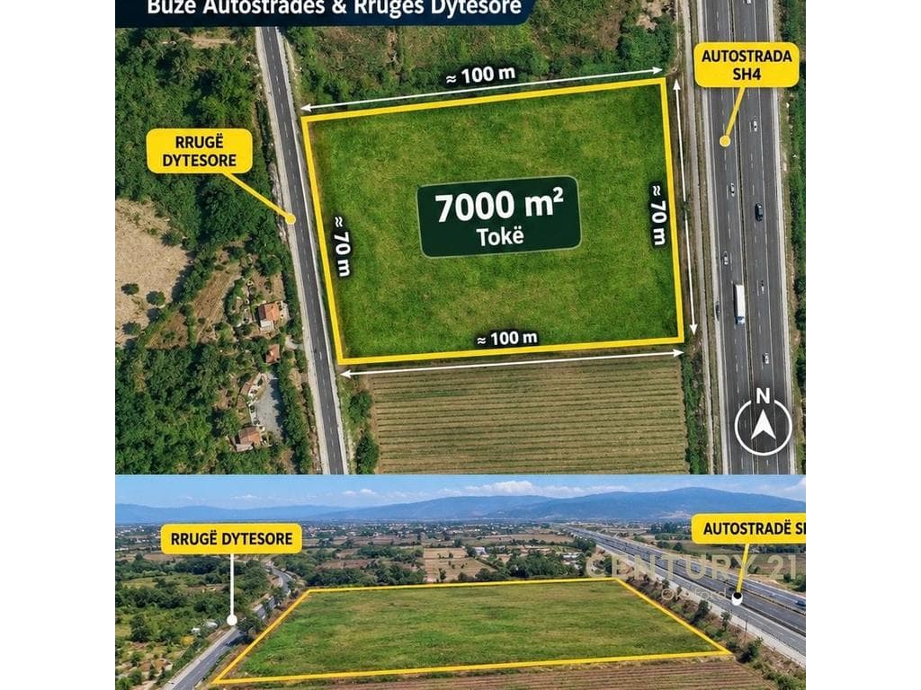 🚨 TOKË 7,000 m² NË SHITJE – POZICION STRATEGJIK NË AKSIN FIER–LUSHNJE! 🚨
