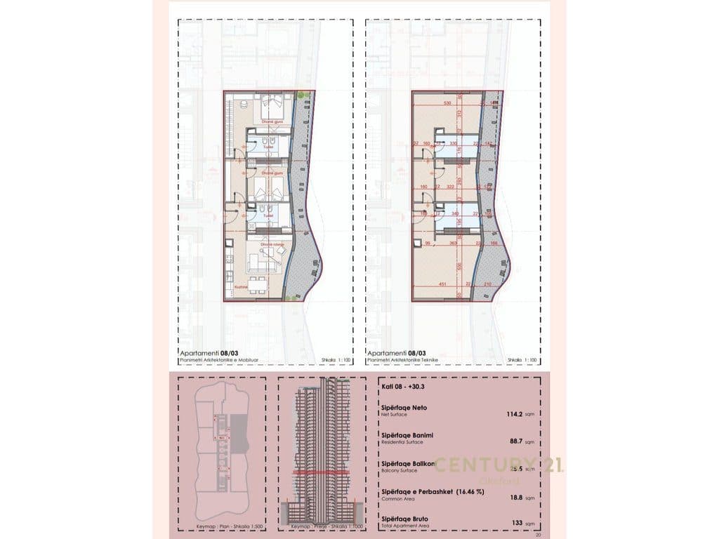 EKSKLUZIVE SHITET APARTAMENT 2+1+2 TEK TOP SEVEN TOWER! 3