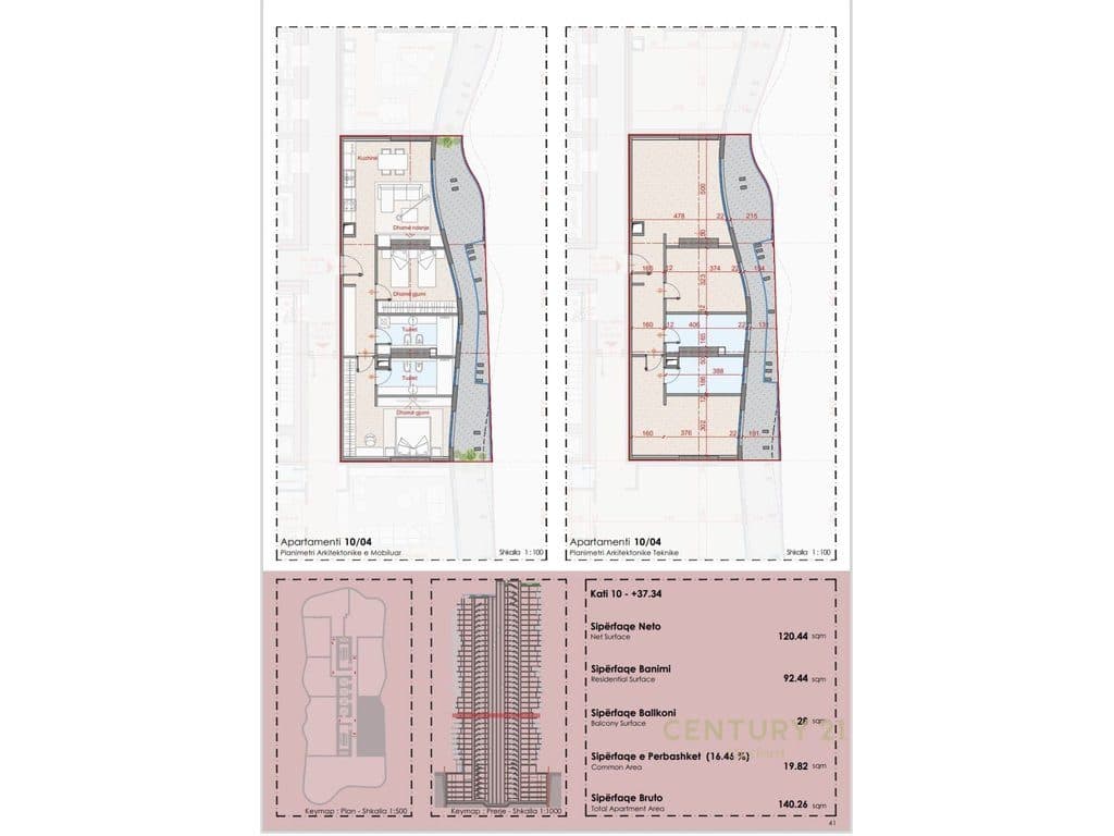 EKSKLUZIVE SHITET APARTAMENT 2+1+2 TEK TOP SEVEN TOWER! 3