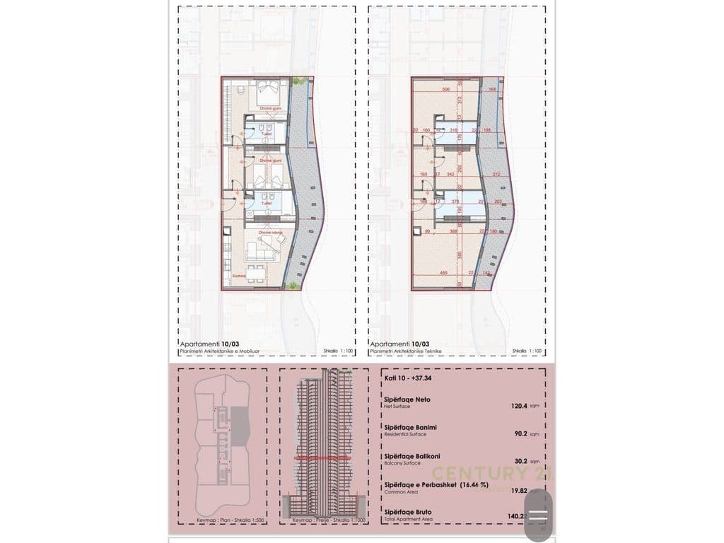 EKSKLUZIVE SHITET APARTAMENT 2+1+2 TEK TOP SEVEN TOWER! 3