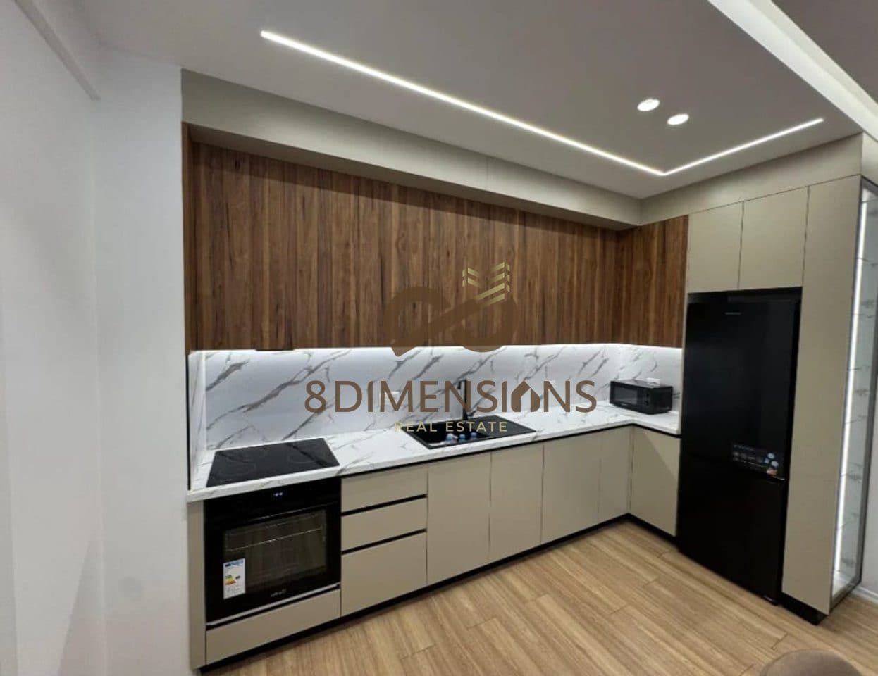 Jepet me qera Apartament 1+1 me mobilim te ri ne Kompleksin Ndregjoni prane Bulevardit te ri ne Tirane ( D8241A-150) 2