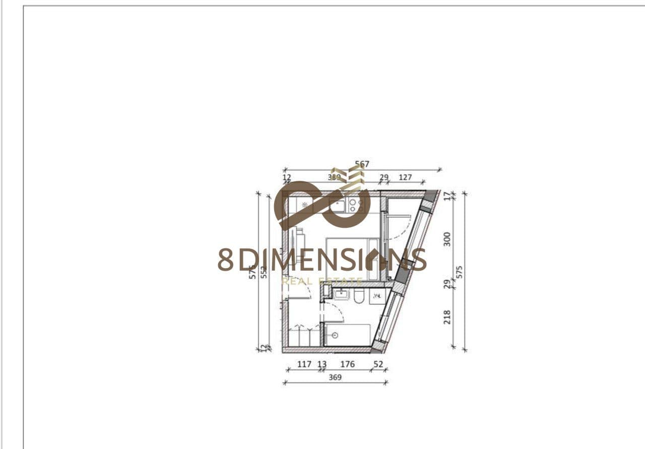Jepet me qera Apartament 1+1 me kuzhine me vete ne Bllok prane Kafe Roma (D8241Z-39) 3