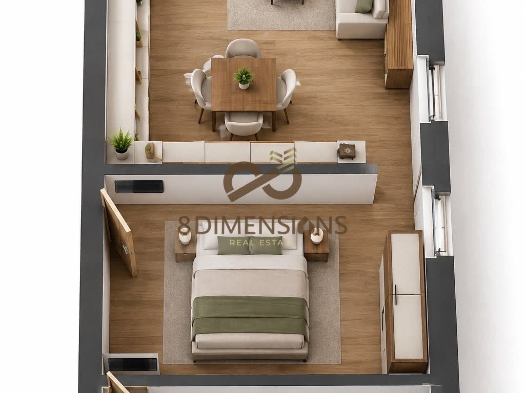 Apartament i ri 1+1 me qera tek Depot e Ujit D8241A-312