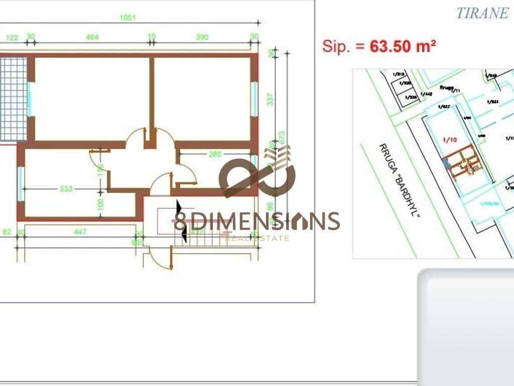 Apartament 2+1 ne shitje tek Rruga Bardhyl ne Tirane ID(D8141Z-4)