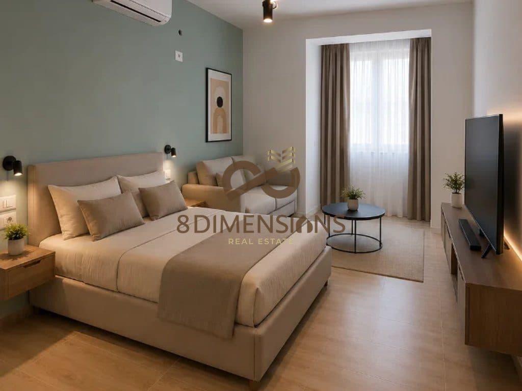 Jepet me qera Apartament 1+1 Ish tregu elektrik, prane Muzeut te Shkencave (D8241A-287)