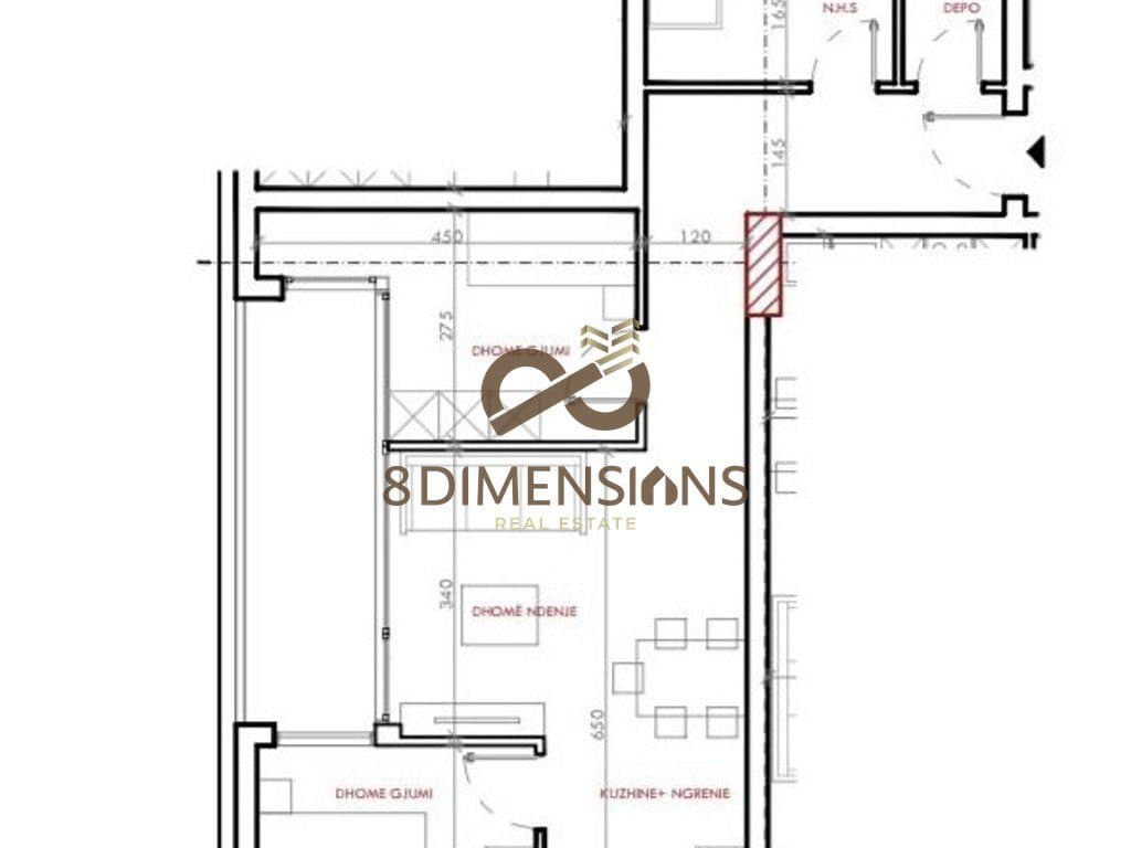 Apartament 2+1 +Ballkon +Depo ne shitje ne Astir - Tirane (ID D8142A-86) 2