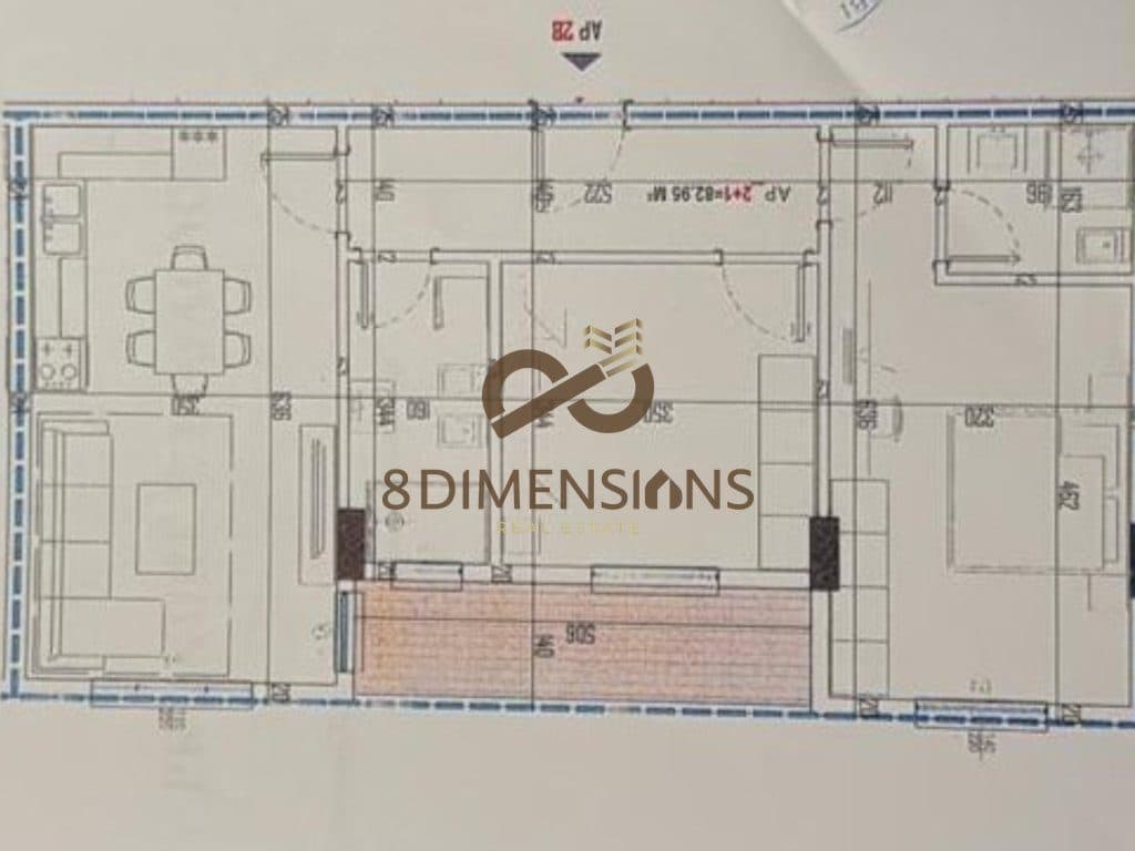 APARTAMENT 2+1+2 PER SHITJE TEK UNIVERSITETI BUJQESOR,INSTITUTE (ID D8142A-181 )