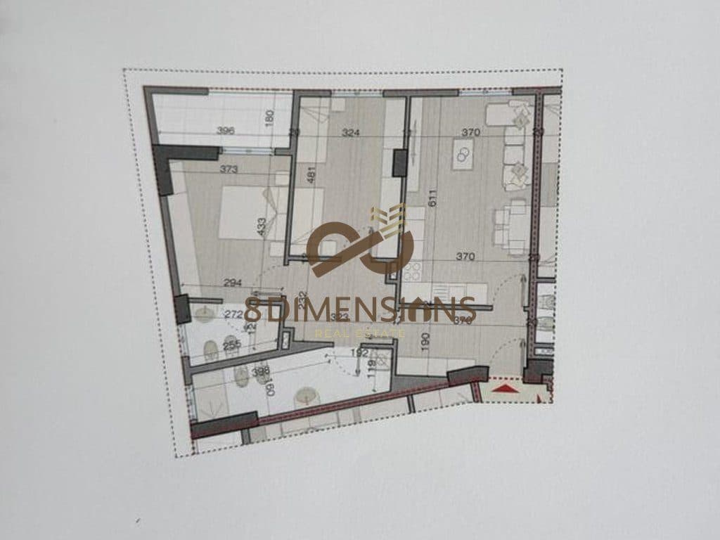 APARTAMENT 2+1+2 (tualete) per shitje ASTIR (D8142A-52)