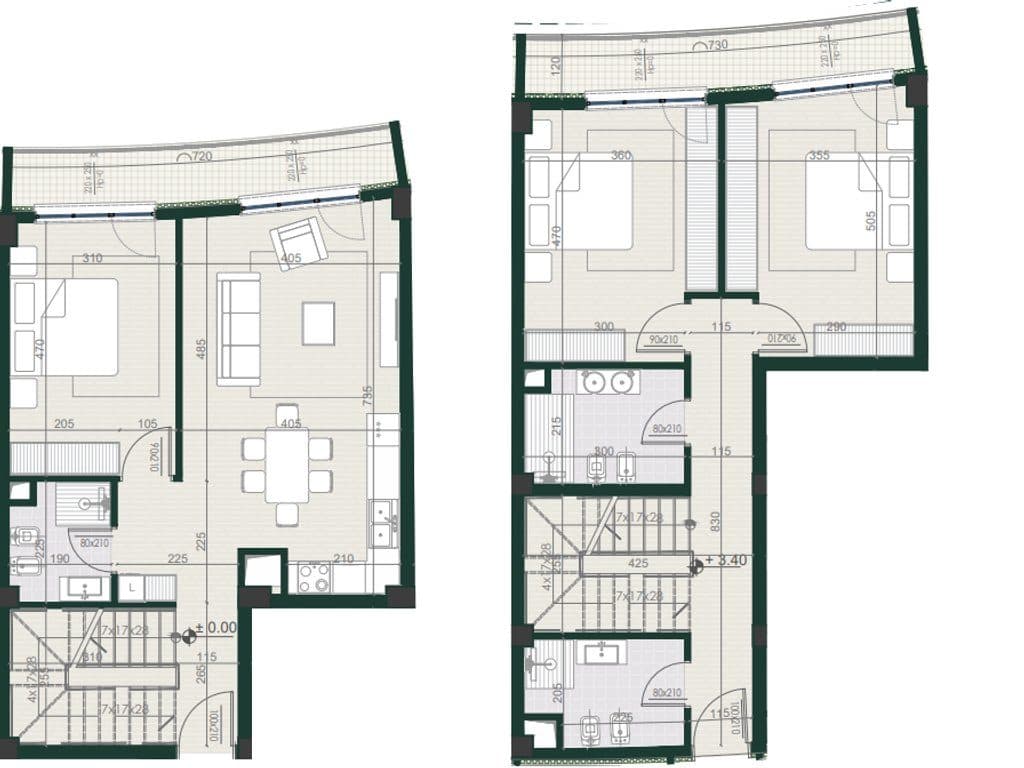 Shitet, Apartament Duplex 3+1+3+Verandë , Farka Hills Residences