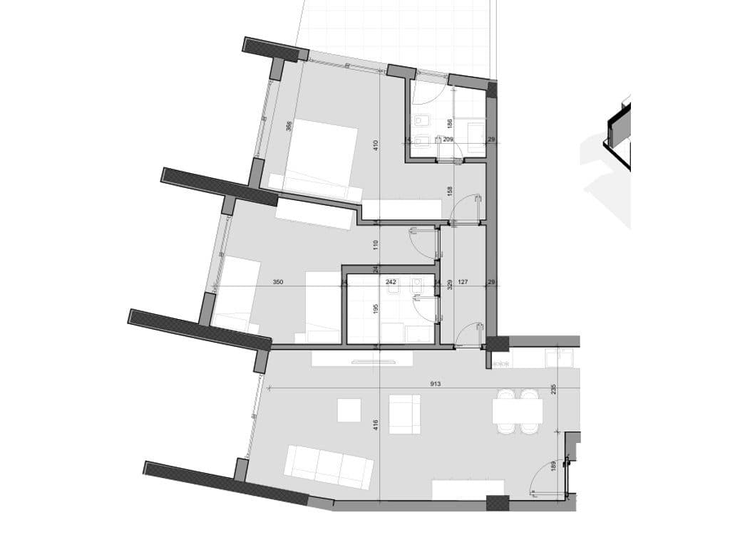 Shitet, Apartament 2+1+2+ Verandë, Farka Hills Residences