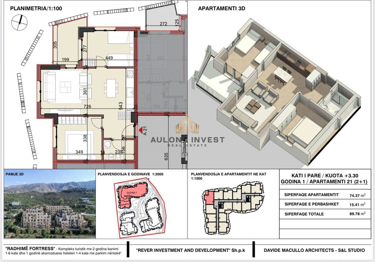 2+1 APARTMENT FOR SALE IN RADHIMA FORTRESS 2