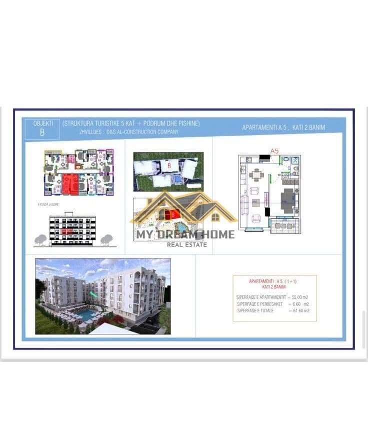 APARTAMENT 1+1 TE “REZIDENCA ORIENTAL” NE GOLEM PER SHITJE ! 2