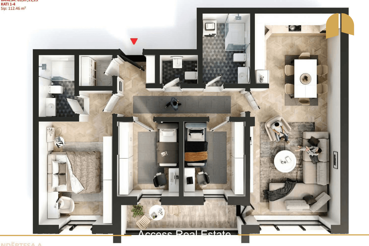 Banesë në SHITJE – 3 dhoma gjumi – Dragodan 3