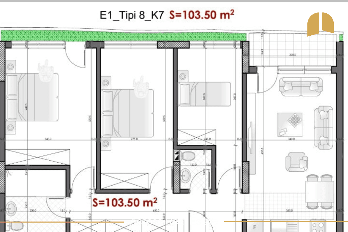 Banesë në SHITJE me FLETË POSEDUESE – 3 dhoma gjumi – Rruga C 2