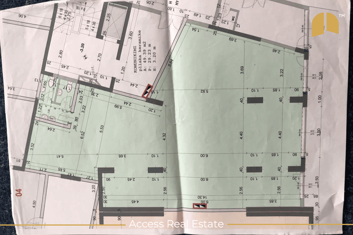 Lokal në SHITJE me FLETË POSEDUESE – 196,36m² – Lakrishtë 2