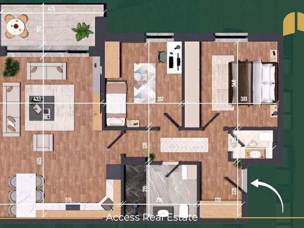 Banesë në SHITJE – 2 dhoma gjumi + garazh + depo – Mati 1 2