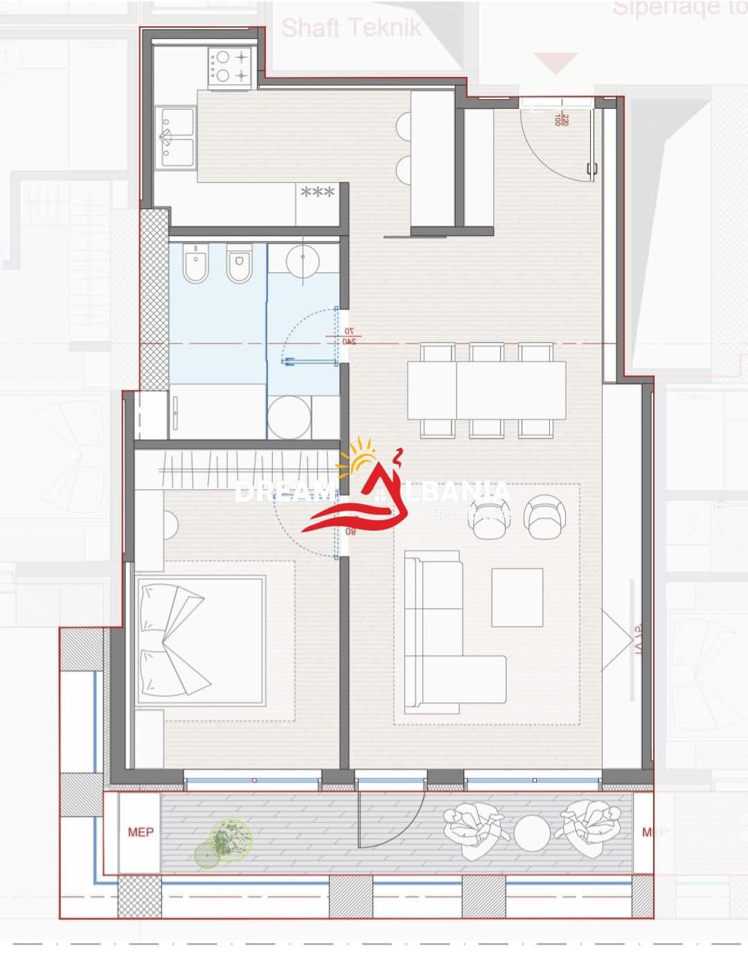 Apartament 1+1 ne Shitje Tek Kompleksi Manhattan, Zogu i Zi Tirane (ID 41111604 )