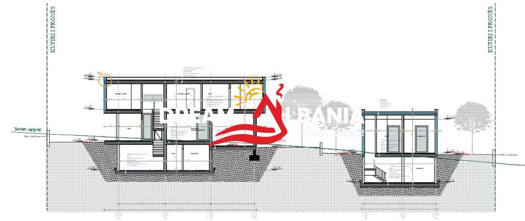 Toke ne shitje me projekt te miratuar per 2 vila ne Berzhite, afer Palmanoves, Tirane (ID 4191209) f