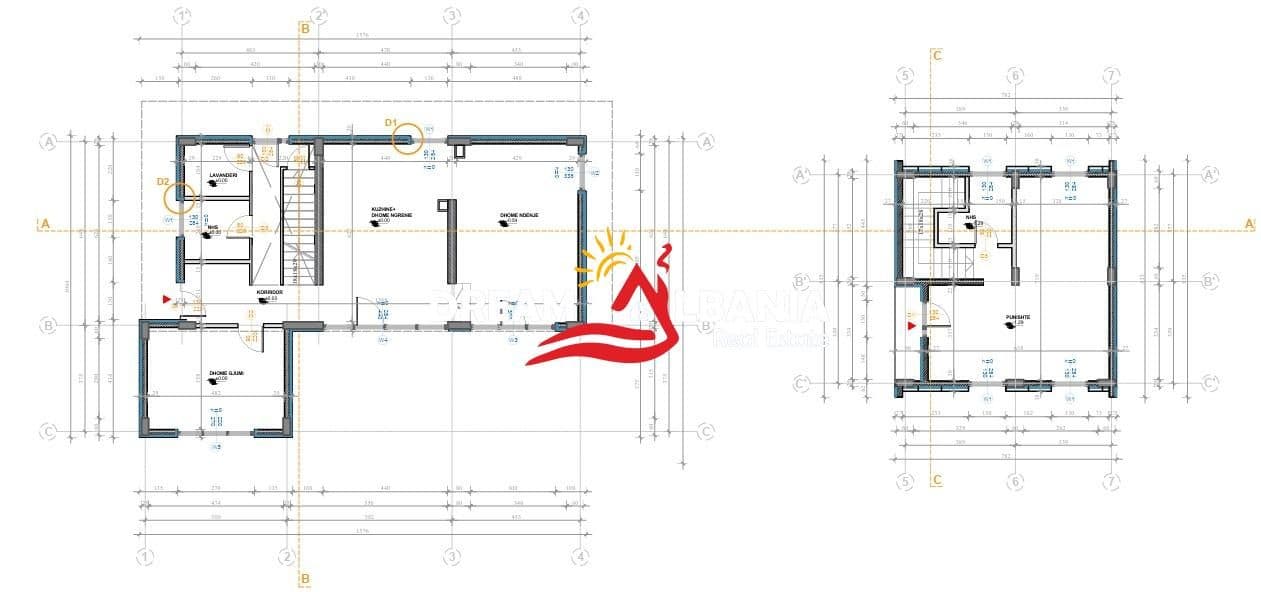 Toke ne shitje me projekt te miratuar per 2 vila ne Berzhite, afer Palmanoves, Tirane (ID 4191209) f